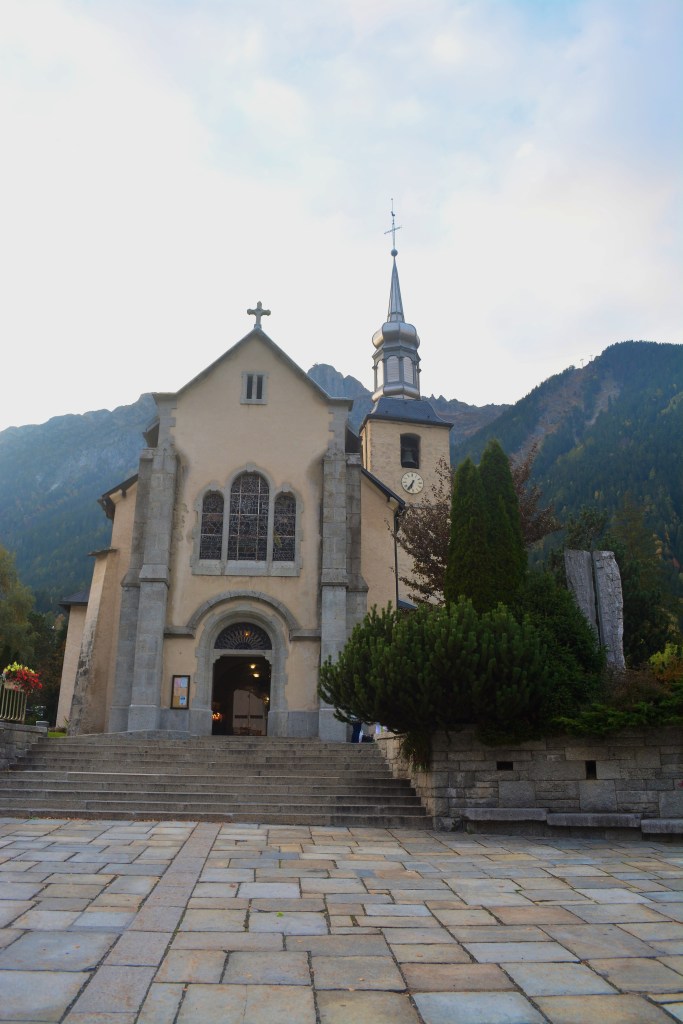 Chamonix Cathedral next to the Hotel