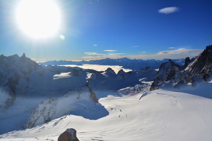 View from the top of Aiguille du Midi